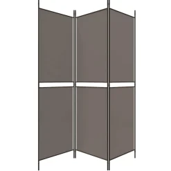 vidaXL Kamerscherm met 6 panelen 214x166 cm massief hout grijs