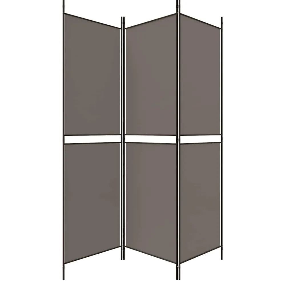 vidaXL Kamerscherm met 6 panelen 214x166 cm massief hout grijs