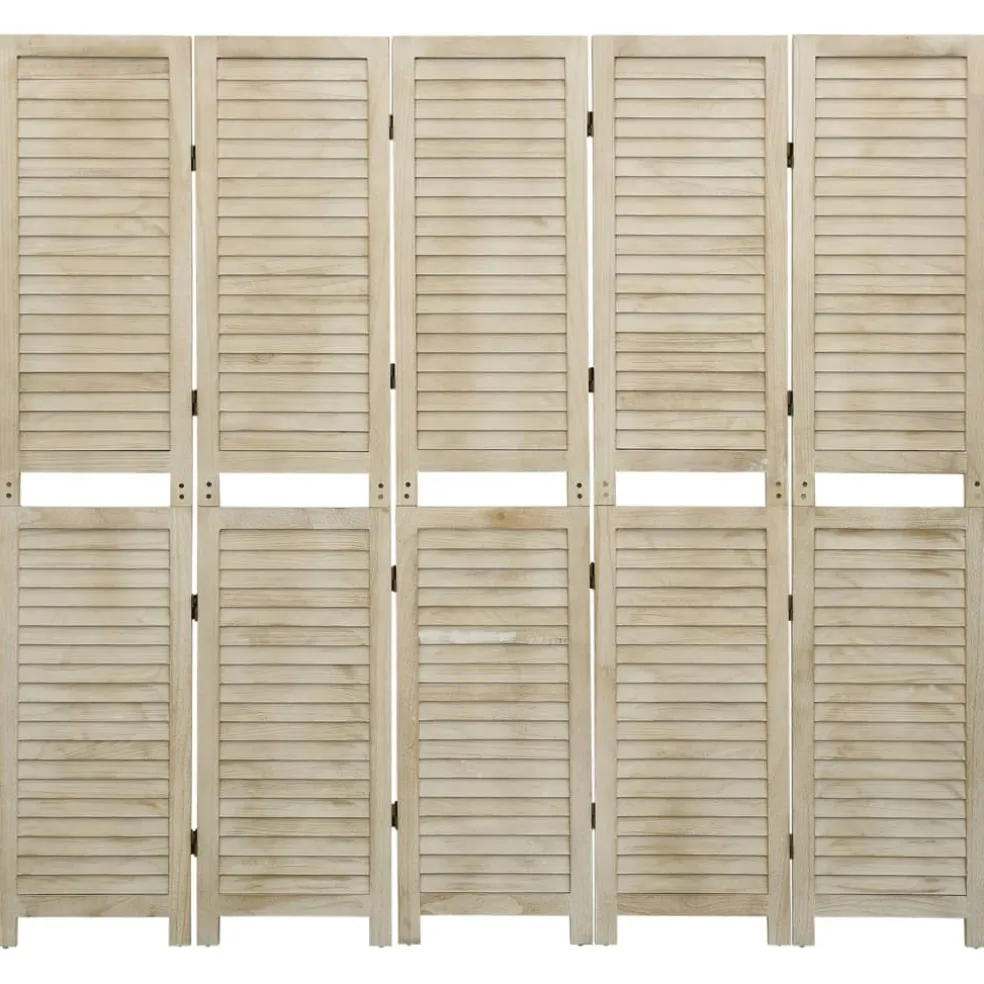 vidaXL Kamerscherm met 5 panelen 175x165 cm massief paulowniahout