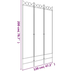 vidaXL Kamerscherm met 5 panelen 250x220 cm stof bruin