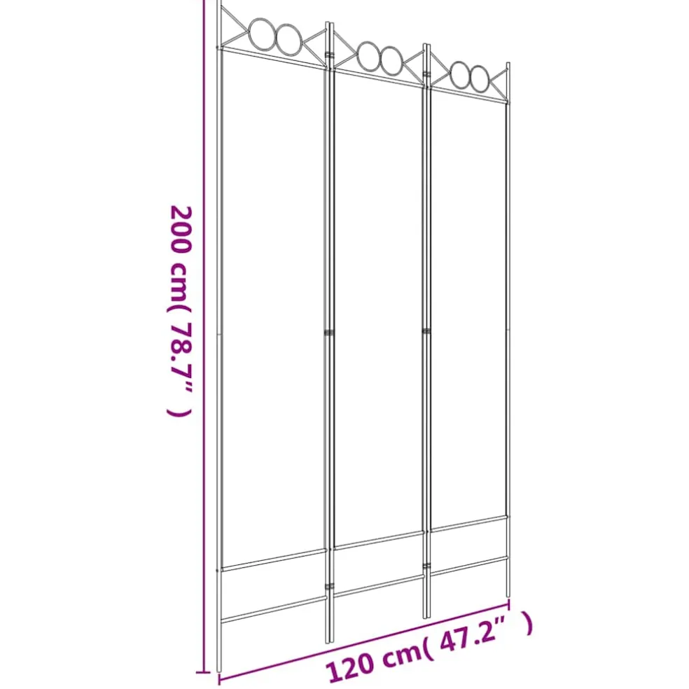 vidaXL Kamerscherm met 5 panelen 250x220 cm stof bruin