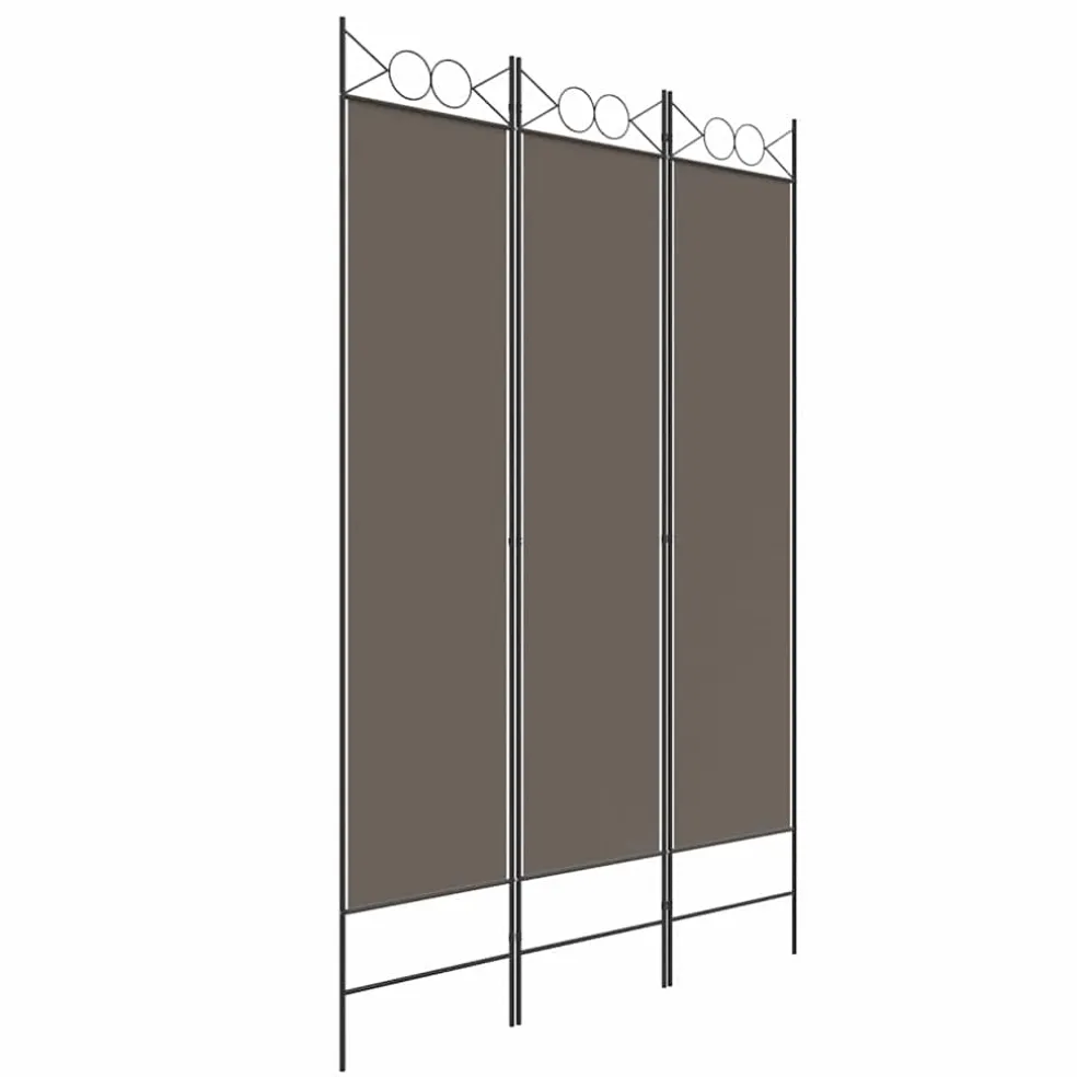vidaXL Kamerscherm met 5 panelen 250x220 cm stof bruin
