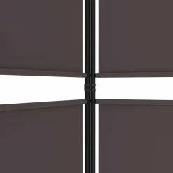 vidaXL Kamerscherm met 4 panelen 200x220 cm stof bruin