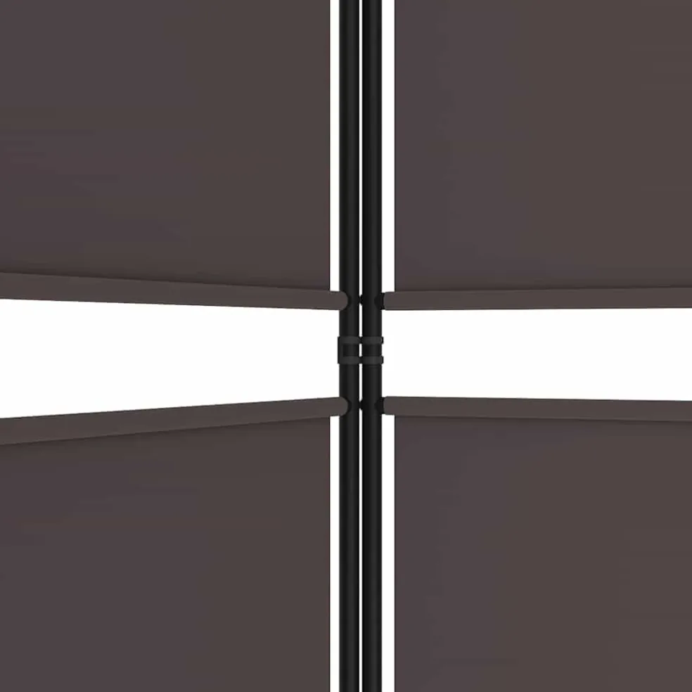 vidaXL Kamerscherm met 4 panelen 200x220 cm stof bruin