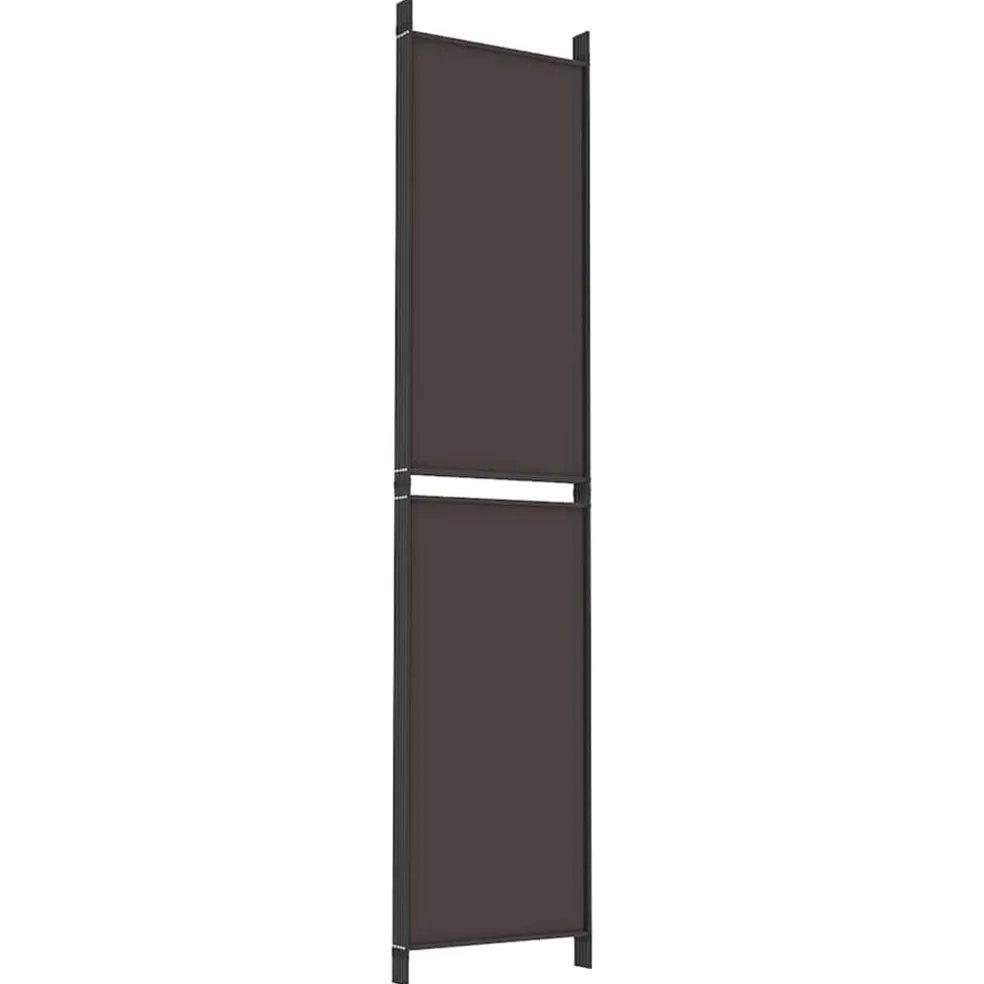 vidaXL Kamerscherm met 4 panelen 200x220 cm stof bruin