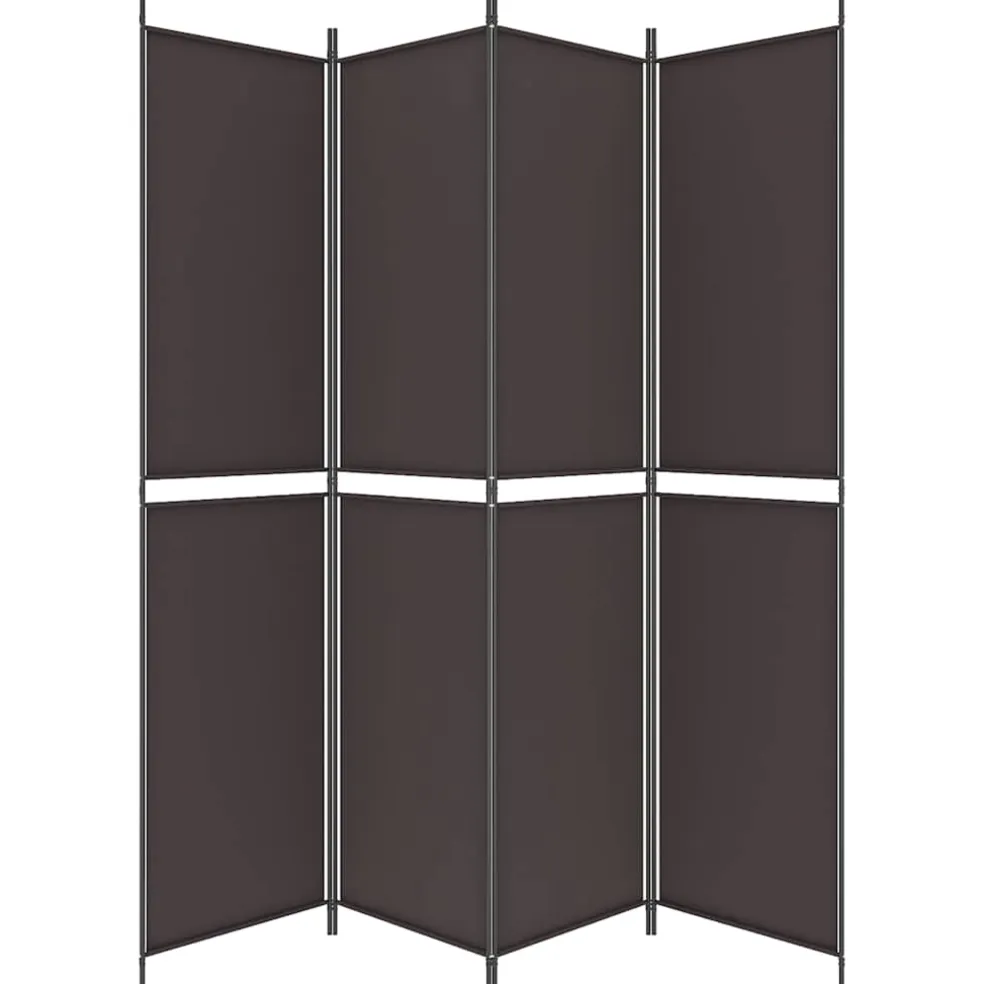 vidaXL Kamerscherm met 4 panelen 200x220 cm stof bruin