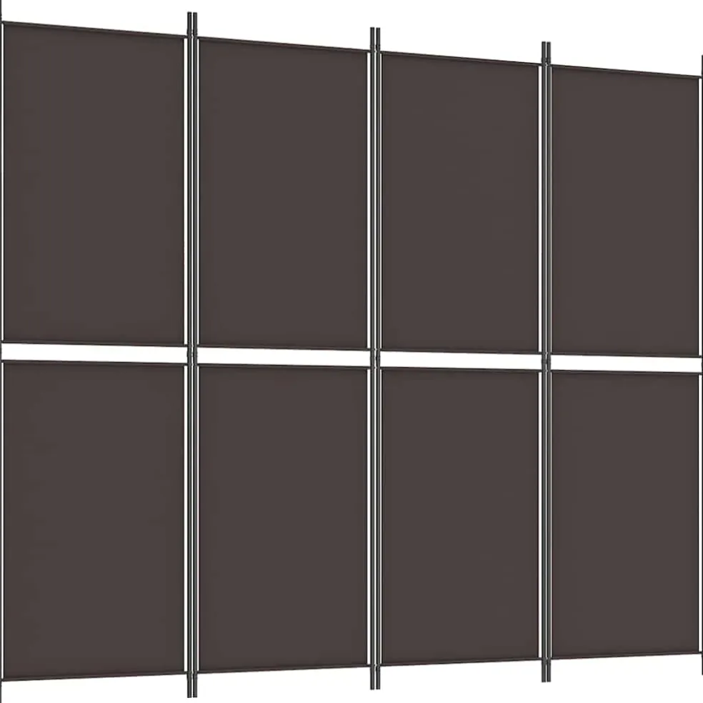 vidaXL Kamerscherm met 4 panelen 200x220 cm stof bruin