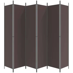 vidaXL Kamerscherm met 6 panelen 300x220 cm stof bruin