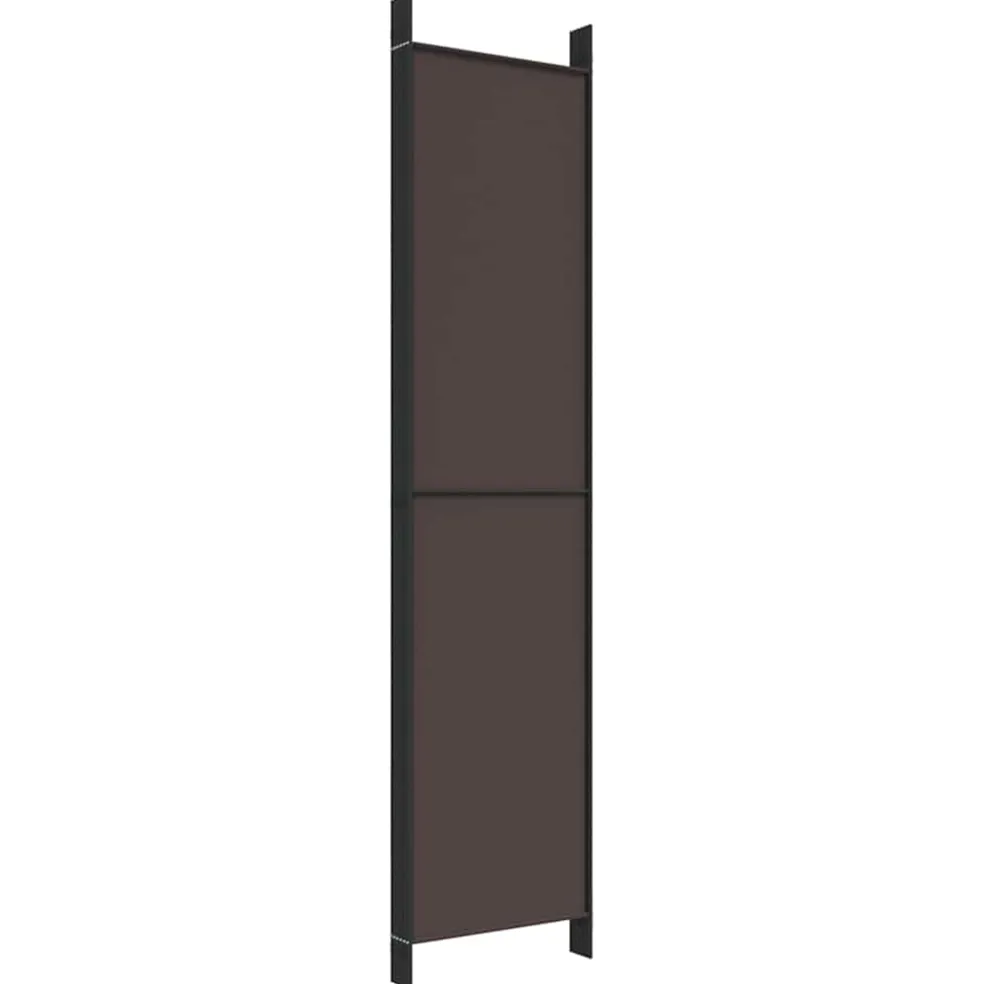 vidaXL Kamerscherm met 6 panelen 300x220 cm stof bruin