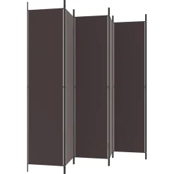 vidaXL Kamerscherm met 6 panelen 300x220 cm stof bruin