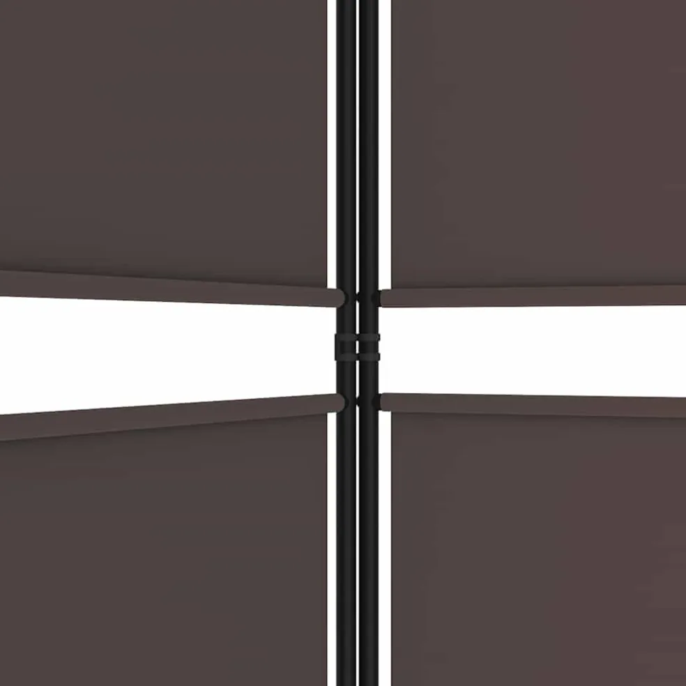 vidaXL Kamerscherm met 3 panelen 150x200 cm stof bruin