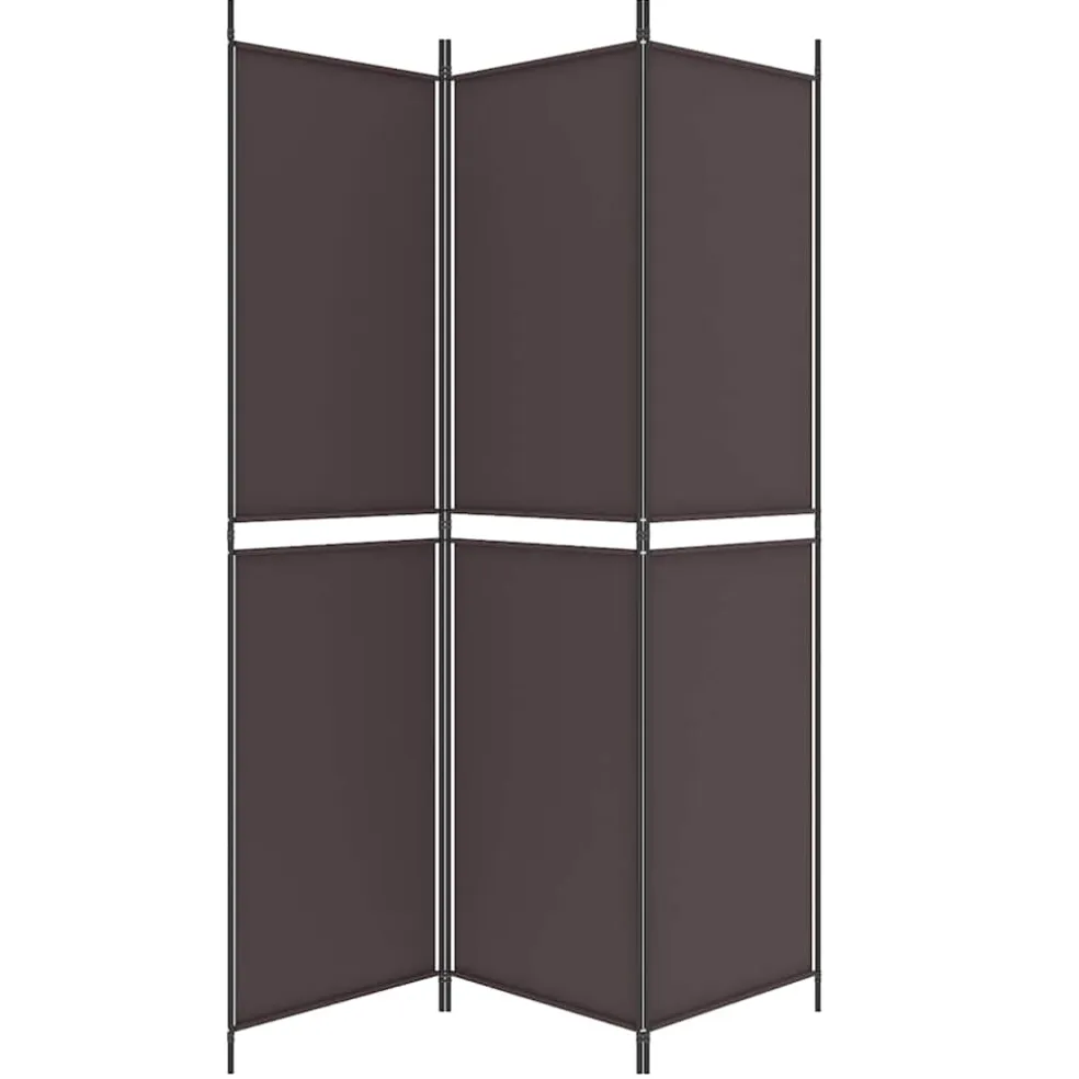vidaXL Kamerscherm met 3 panelen 150x200 cm stof bruin