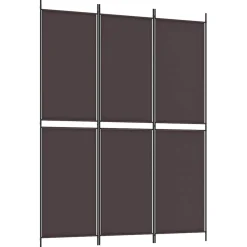 vidaXL Kamerscherm met 3 panelen 150x200 cm stof bruin