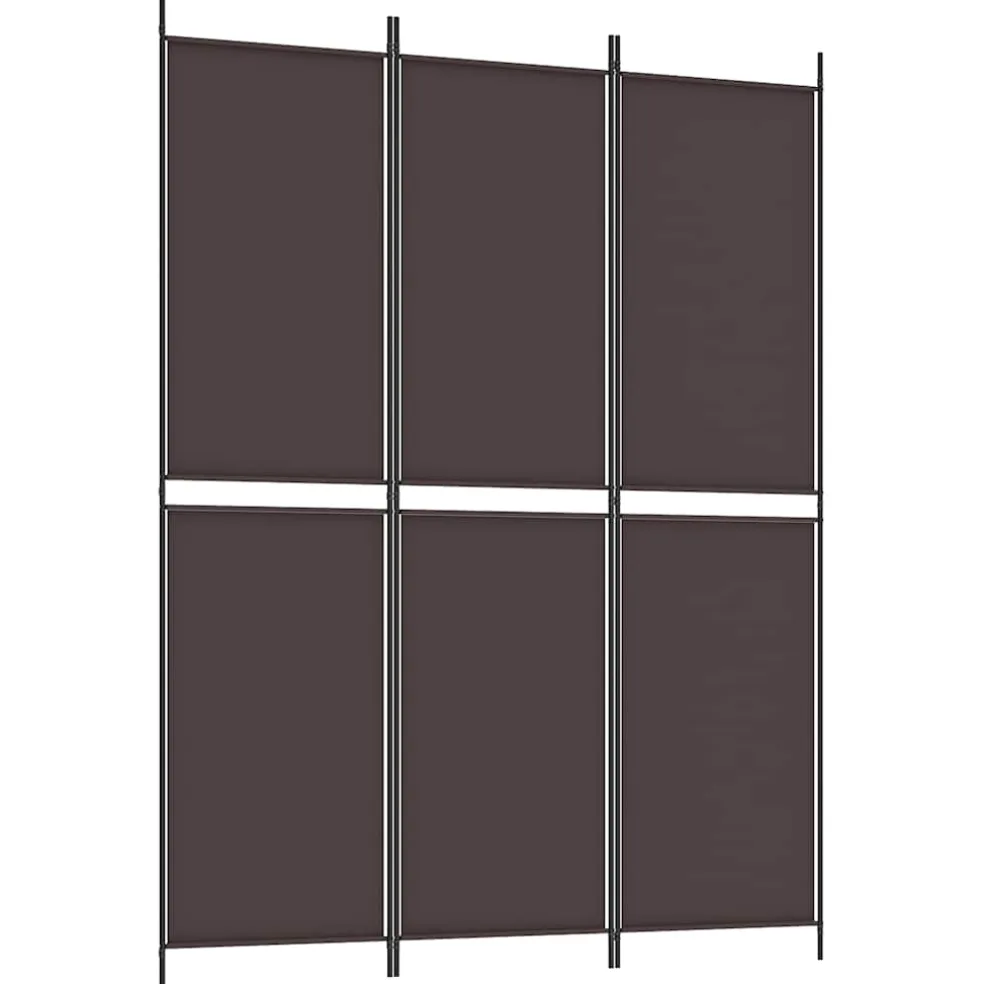 vidaXL Kamerscherm met 3 panelen 150x200 cm stof bruin