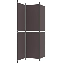 vidaXL Kamerscherm met 3 panelen 150x200 cm stof bruin