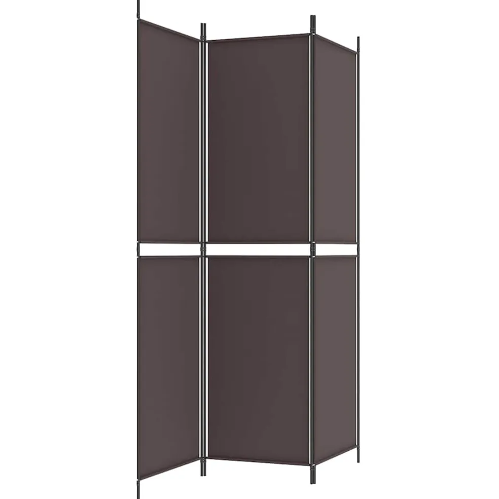 vidaXL Kamerscherm met 3 panelen 150x200 cm stof bruin