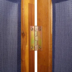 vidaXL Kamerscherm met 6 panelen massief paulowniahout zwart