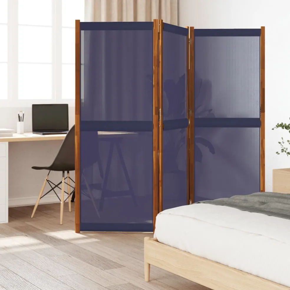 vidaXL Kamerscherm met 6 panelen massief paulowniahout zwart