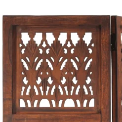 vidaXL Kamerscherm 5 panelen handgesneden 200x165 cm mangohout bruin