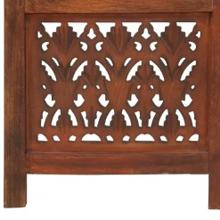 vidaXL Kamerscherm 5 panelen handgesneden 200x165 cm mangohout bruin