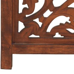 vidaXL Kamerscherm 3 panelen handgesneden 120x165 cm mangohout bruin