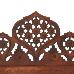 vidaXL Kamerscherm 5 panelen handgesneden 200x165 cm mangohout bruin