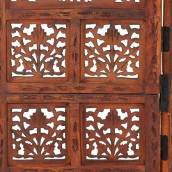 vidaXL Kamerscherm 4 panelen handgesneden 160x165 cm mangohout bruin