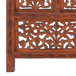 vidaXL Kamerscherm 4 panelen handgesneden 160x165 cm mangohout bruin
