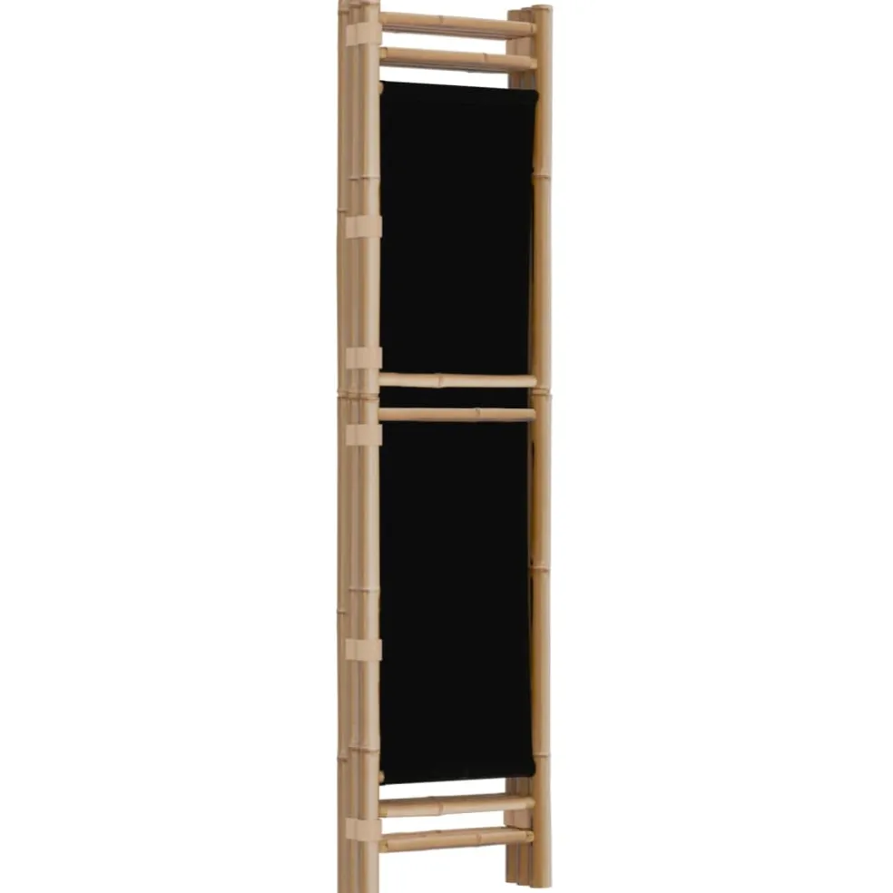 vidaXL Kamerscherm 3-panelen inklapbaar 120 cm bamboe en canvas
