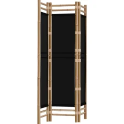 vidaXL Kamerscherm 3-panelen inklapbaar 120 cm bamboe en canvas