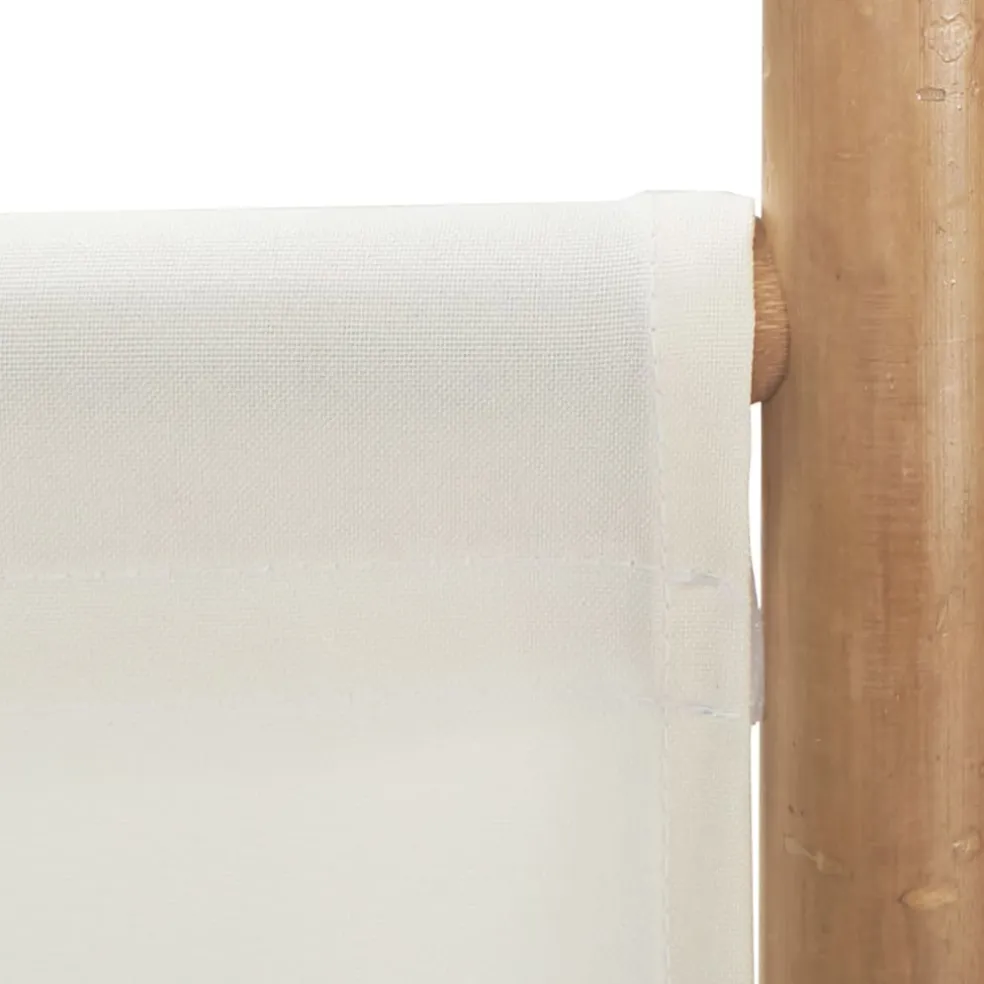 vidaXL Kamerscherm 3-panelen inklapbaar 120 cm bamboe en canvas