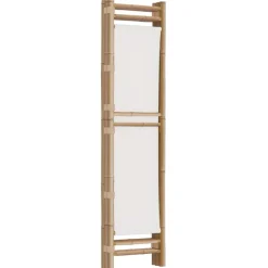 vidaXL Kamerscherm 3-panelen inklapbaar 120 cm bamboe en canvas