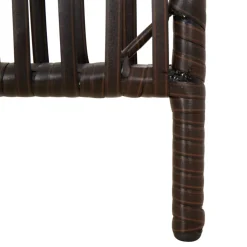 vidaXL Kamerscherm 3 panelen poly rattan bruin