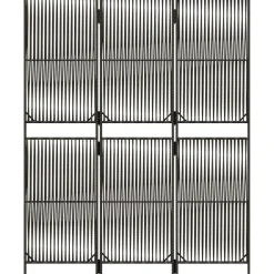 vidaXL Kamerscherm 3 panelen poly rattan grijs