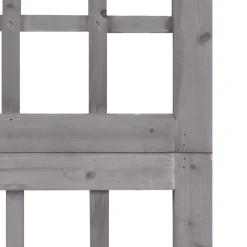 vidaXL Kamerscherm/trellis met 3 panelen 121x180 cm vurenhout grijs