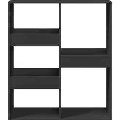 vidaXL Kamerscherm 100x33x115 cm bewerkt hout zwart