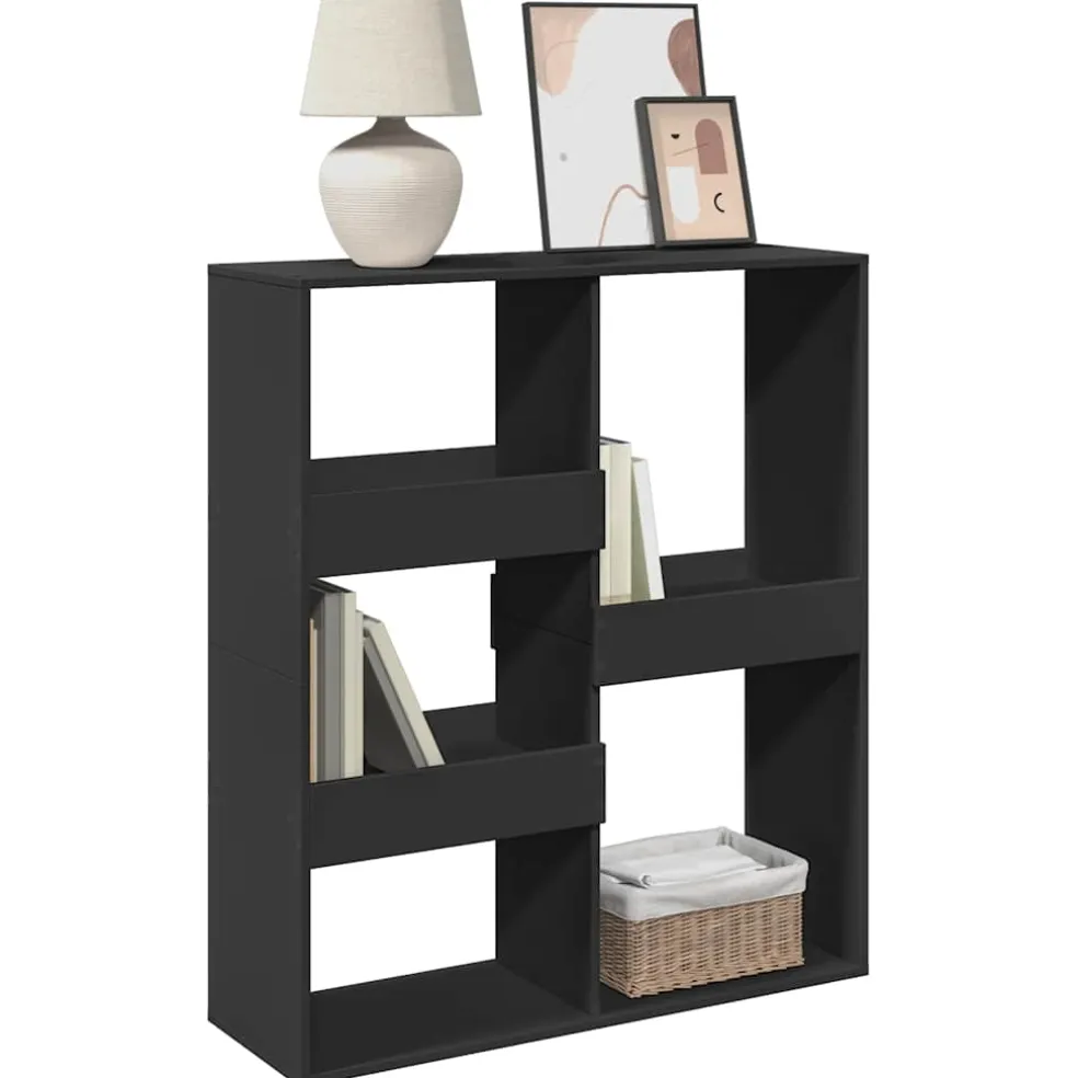vidaXL Kamerscherm 100x33x115 cm bewerkt hout zwart