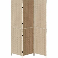 vidaXL Kamerverdeler Beige 147 x 180 cm poly rattan