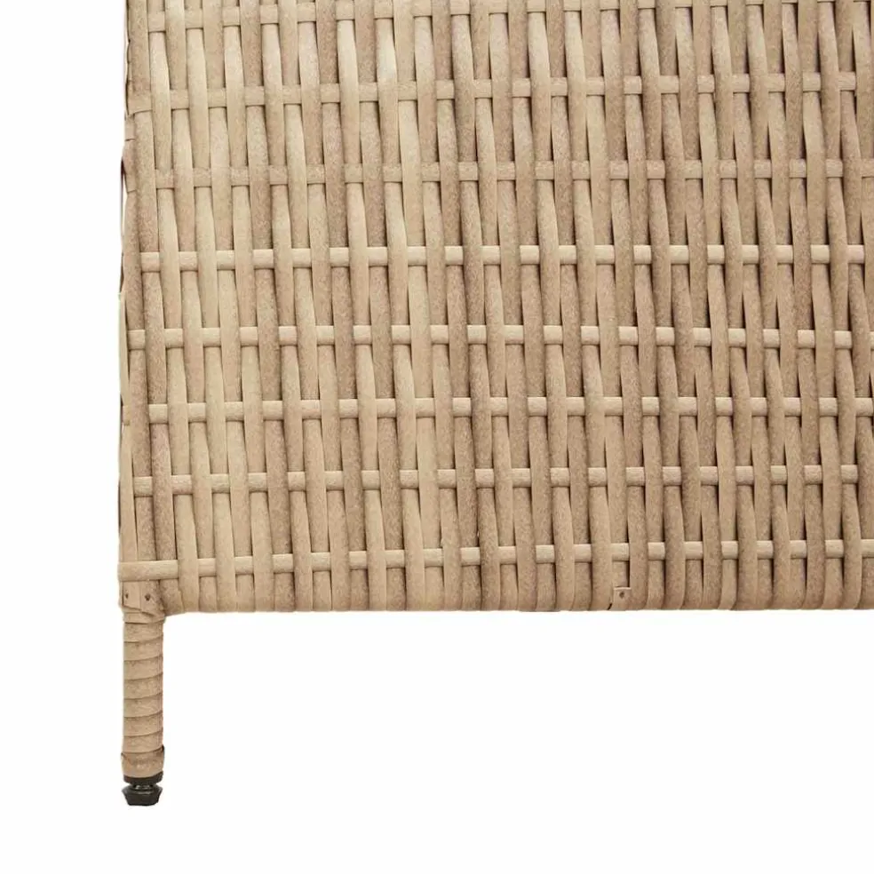 vidaXL Kamerverdeler Beige 292 x 180 cm poly rattan