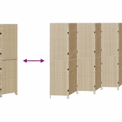 vidaXL Kamerverdeler Beige 292 x 180 cm poly rattan