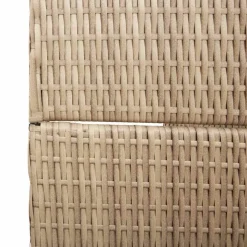 vidaXL Kamerverdeler Beige 195 x 200 cm poly rattan