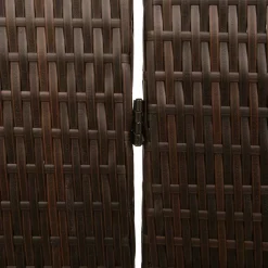 vidaXL Kamerverdeler Bruin 195 x 180 cm poly rattan