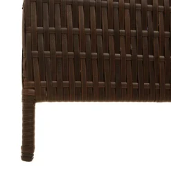 vidaXL Kamerverdeler Bruin 195 x 180 cm poly rattan