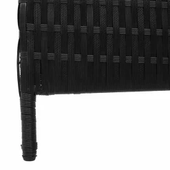 vidaXL Kamerverdeler Zwart 195 x 180 cm poly rattan