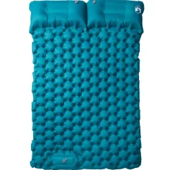 vidaXL Kampeermatras met kussens zelfopblazend 2-persoons blauw