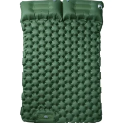 vidaXL Kampeermatras met kussens zelfopblazend 2-persoons groen