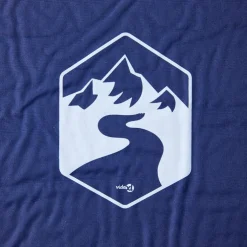 vidaXL Kampeermatras met kussen zelfopblazend 1-persoons marineblauw