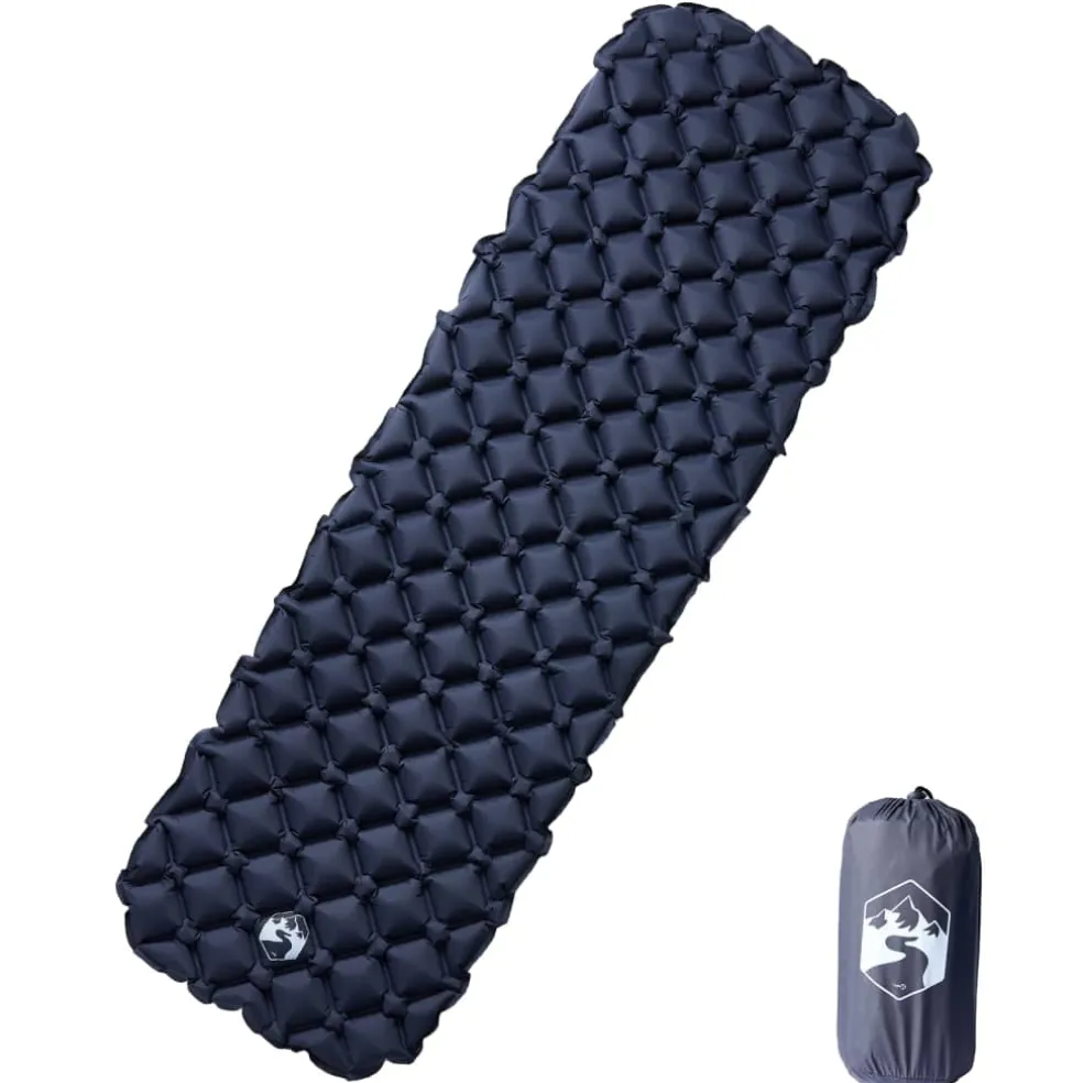 vidaXL Kampeermatras opblaasbaar 190x58x6 cm 1- persoons grijs