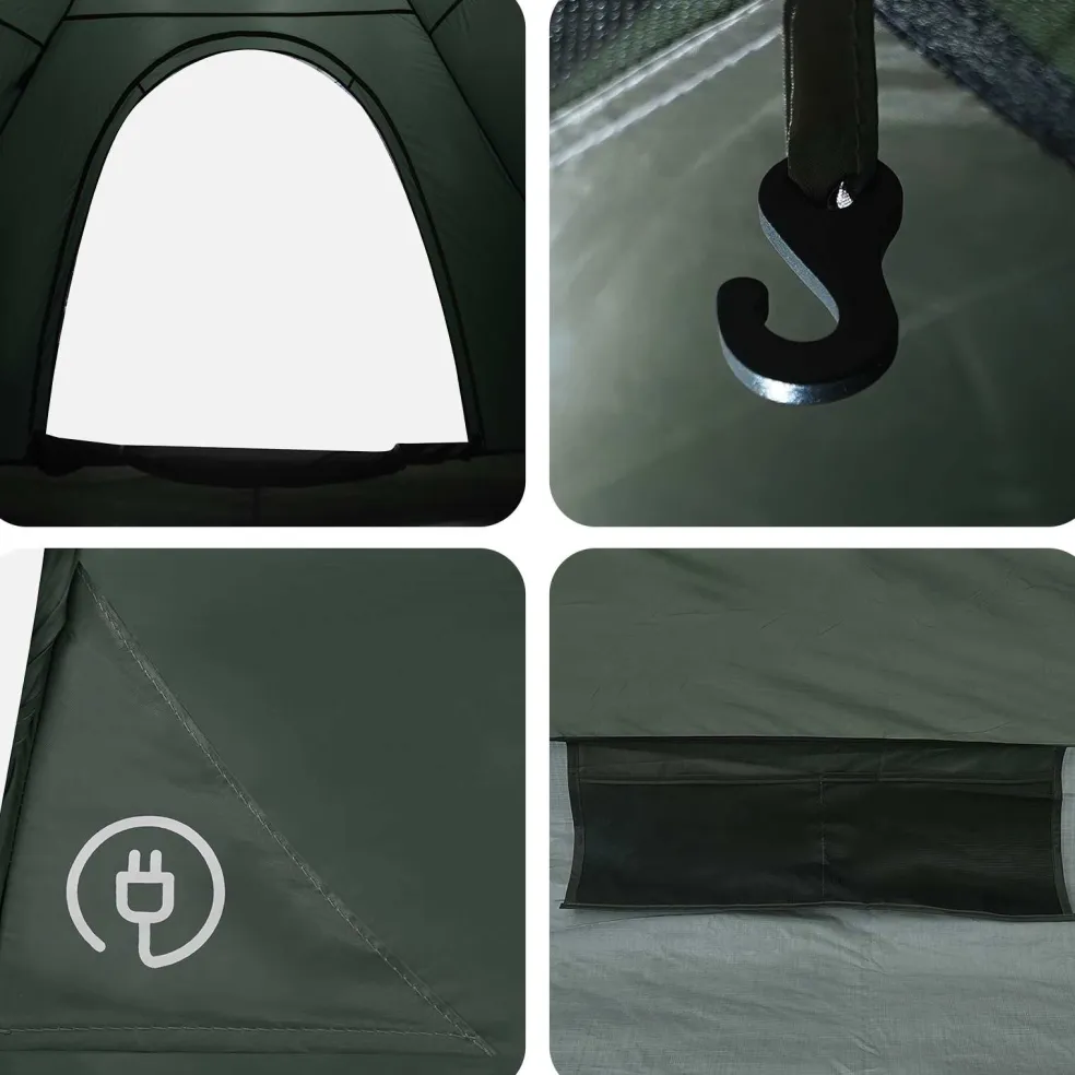 vidaXL Kamperen tent 2-persoons Legergroen