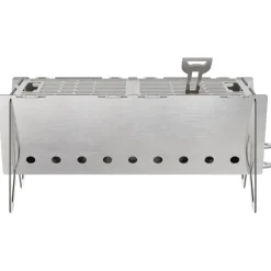 vidaXL Kampvuurplaats 42 x 22 x 18 cm Roestvrij staal Zilverkleurig